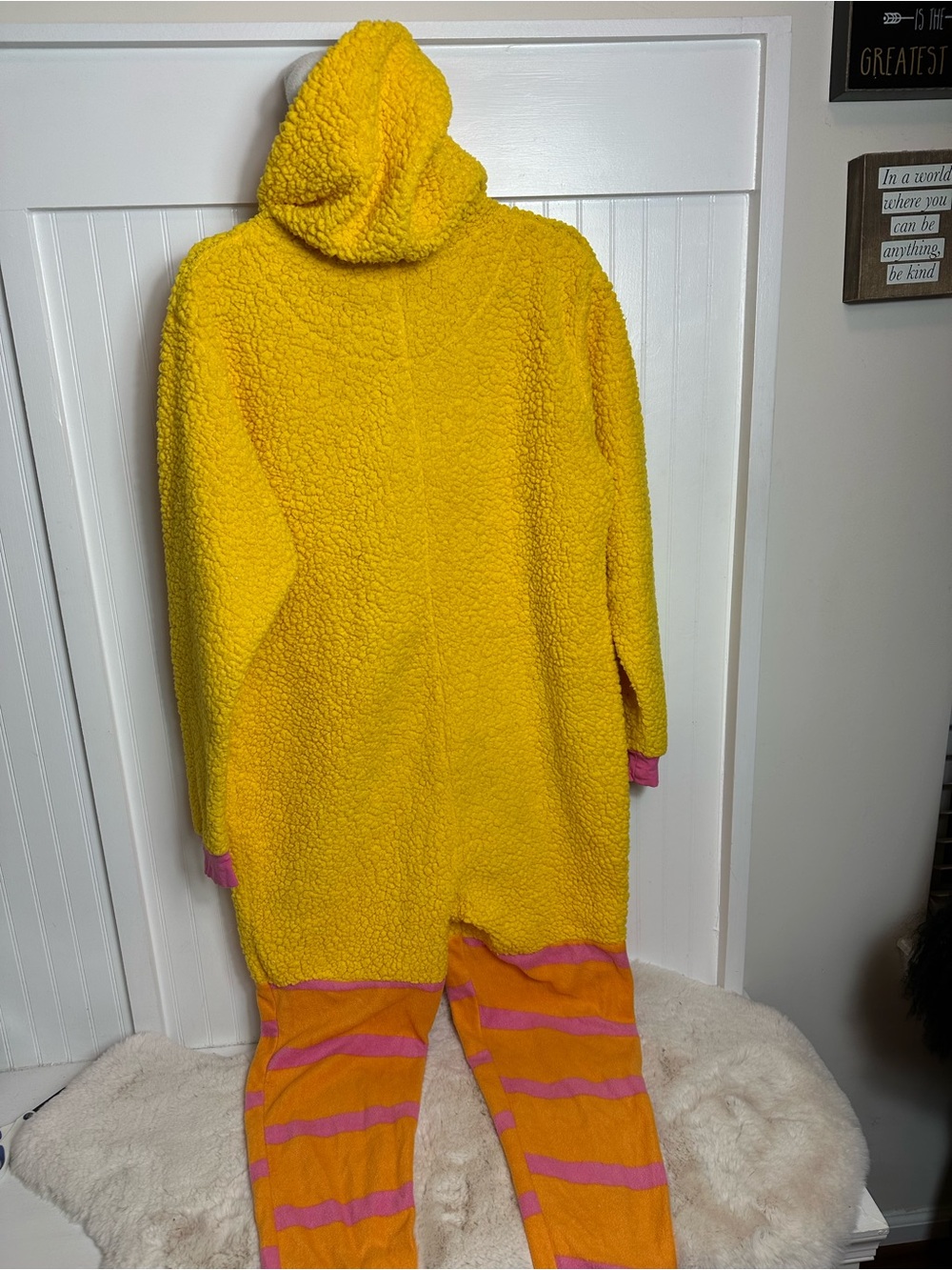 Sesame Street Big Bird Yellow Hooded Union Suit Costume - Picture 8 of 14